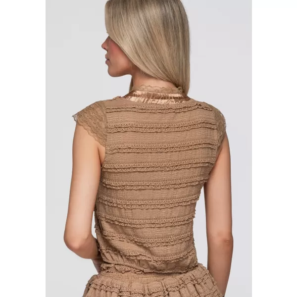  Dámská blůza OMBRE OW-TS-E0066 TAUPE 