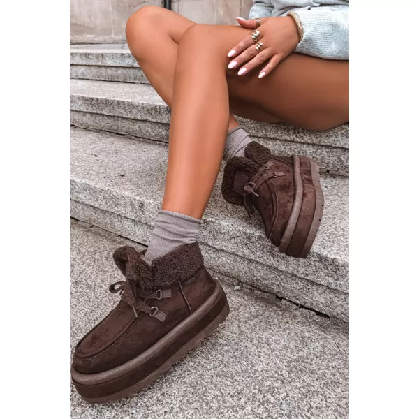  Dámské boty BIG STAR SHOES UU274214 BROWN/BEIGE SHADOWS 
