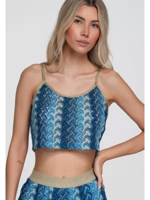 Dámská blůza OMBRE OW-TS-E0068 BLUE
