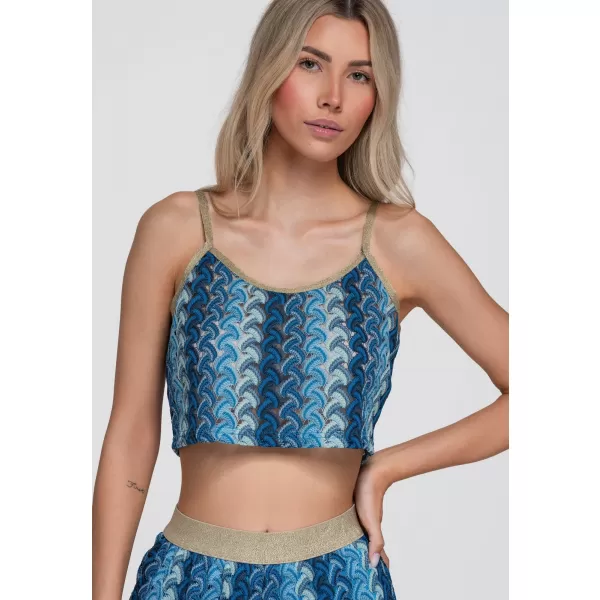  Dámská blůza OMBRE OW-TS-E0068 BLUE 
