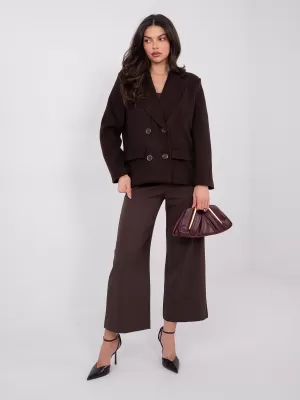 Dámská bunda RUE PARIS IT-KR-FL9559.02P DARK BROWN