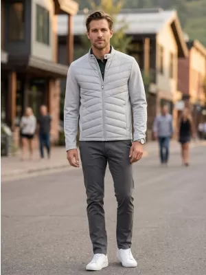 Pánská hybridní bunda MALFINI PREMIUM CROSS 555 SILVER GRAY