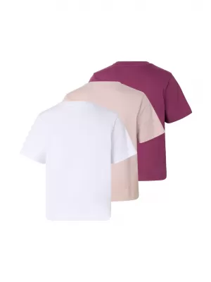 Dámské tričko URBAN CLASSICS TB8574B-23660 WHITE/VINTAGE ROSE/BERRY PURPLE