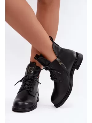 Dámské kotníkové boty D&A MK62-7034 BLACK