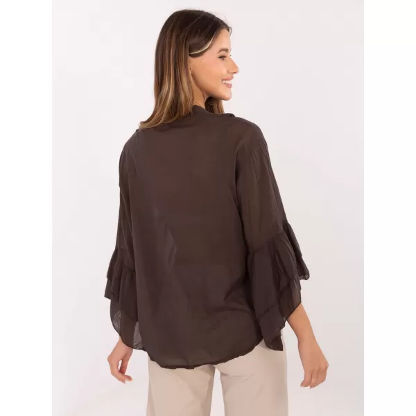  Dámská košile ITALY MODA MI-KS-92330.07 DARK BROWN 