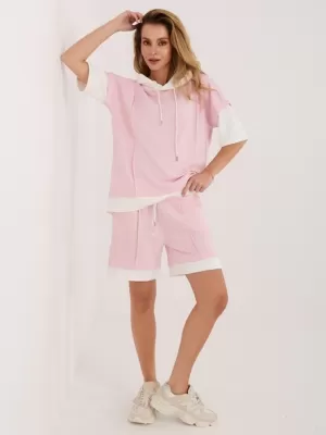 Dámský komplet RUE PARIS RV-KMPL-A1309.74 WHITE/PINK