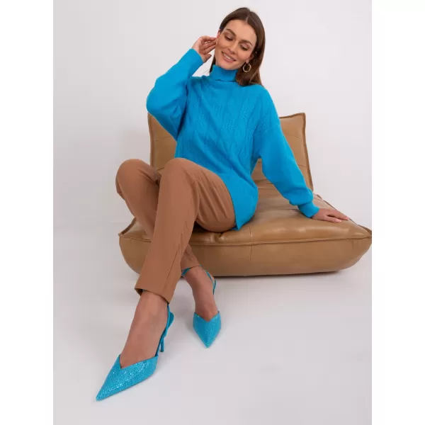  Dámský svetr WOOL FASHION ITALIA AT-SW-23401.97P BLUE 