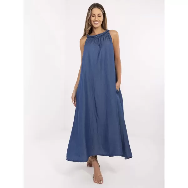  Dámské šaty ITALY MODA DHJ-SK-A7969.89 DARK BLUE 