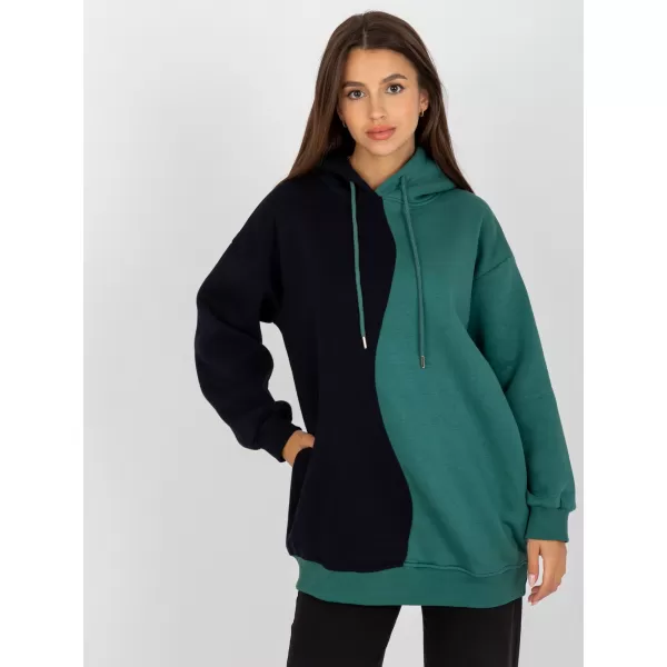  Dámská mikina RUE PARIS RV-BL-8233.32X BLACK AND GREEN 