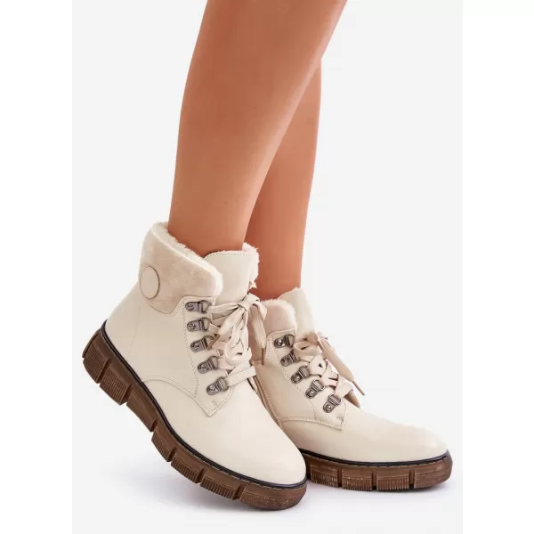  Dámské traperky BOTO 24BT02-7973 BEIGE 