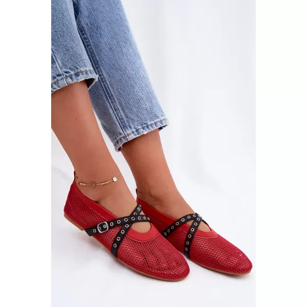  Dámské baleríny BOTO P-1416 RED 