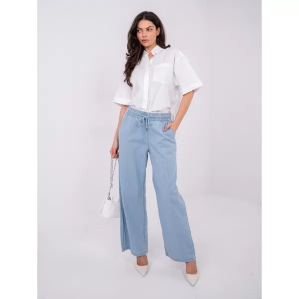  Dámské kalhoty SUBLEVEL D80038BB62627L220 LIGHT BLUE 