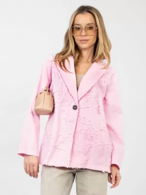 Dámská bunda RUE PARIS IT-MA-FL9992.97 BRIGHT PINK