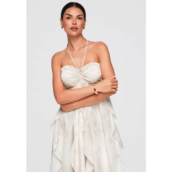 Dámské šaty OMBRE OW-DLR-E0016 BEIGE 