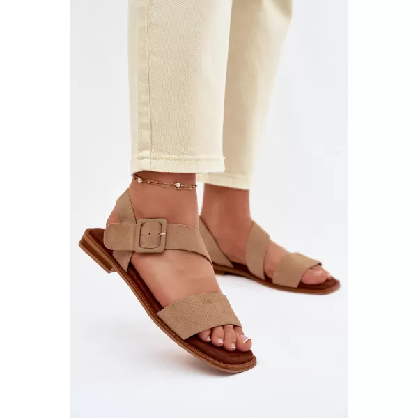  Dámské sandály BIG STAR SHOES TT274491 BEIGE 