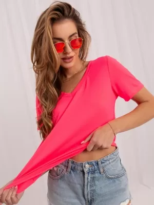 Dámské tričko RUE PARIS RV-TS-A1095.33 FLUO PINK