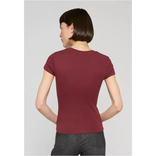  Dámské tričko URBAN CLASSICS TB8569-22408 DARK BRICK RED 