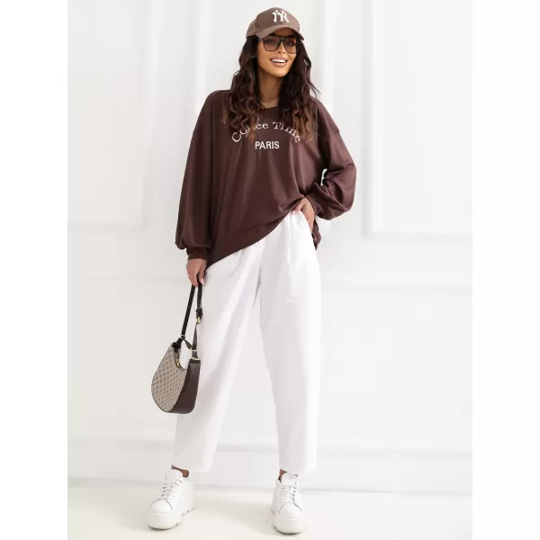  Dámská mikina RUE PARIS RV-BL-A1220.11 DARK BROWN 