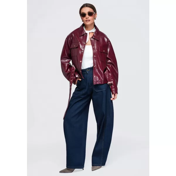 Dámská bunda OMBRE OW-JAFL-0141 BURGUNDY 