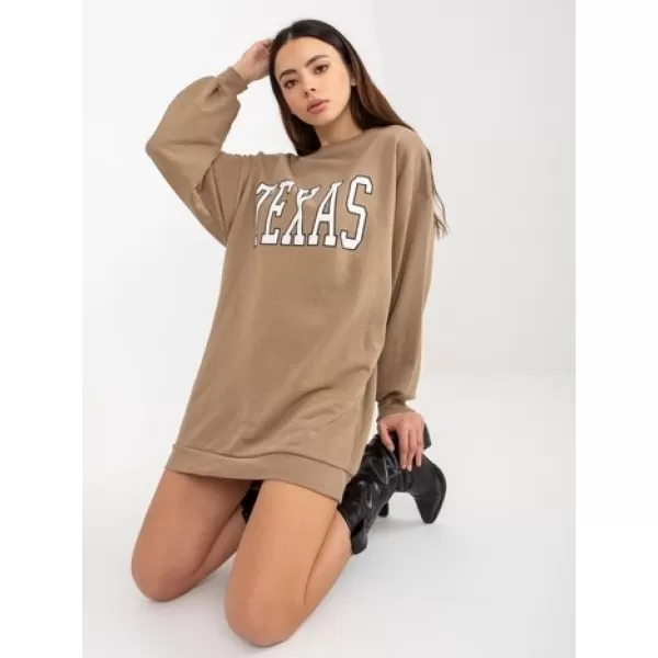  Dámská mikina EX MODA EM-BL-U719.82P DARK BEIGE 