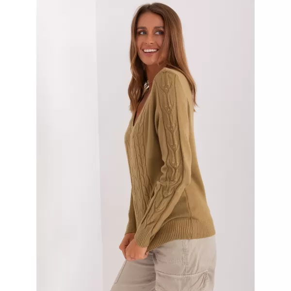  Dámský svetr WOOL FASHION ITALIA AT-SW-2329.98P OLIVE 