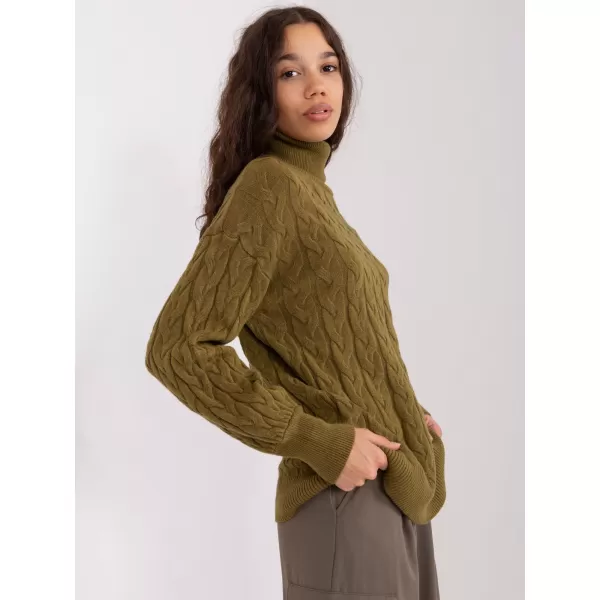  Dámský rolák WOOL FASHION ITALIA AT-SW-2348.88 KHAKI 
