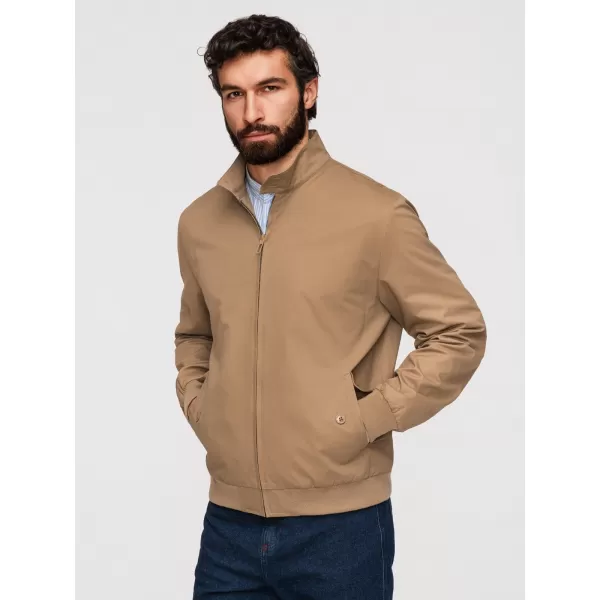  Pánská bunda OMBRE OM-JANP-0326 LIGHT BROWN 
