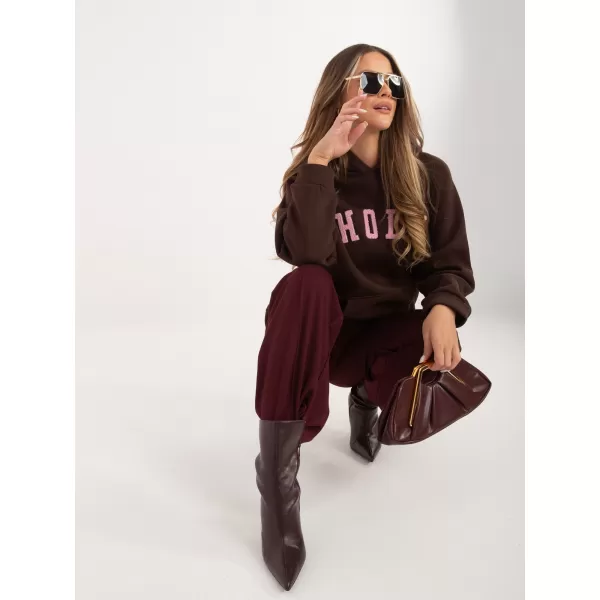  Dámská mikina RUE PARIS RV-BL-A1082.24 DARK BROWN 