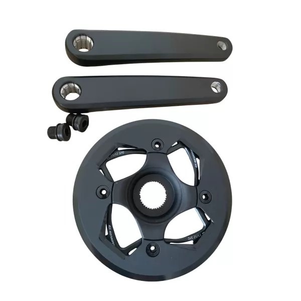  Kliky Crankset Delta 170Q:8 (L+R) Isis Black mate w/36T CF3D w/GXU Spider CL53 and CG TJ w/M15 