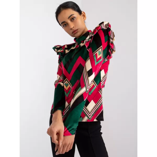  Dámská halenka ITALY MODA DHJ-BZ-6533C-1.81P DARK GREEN 