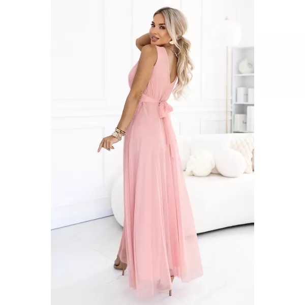  Dámské šaty NUMOCO ELIRA 678-5 PUDROVĚ RŮŽOVÁ 