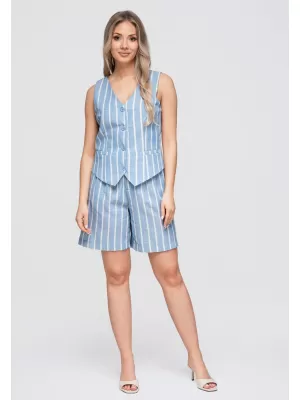Dámská vesta OMBRE OW-VE-E0008 BLUE