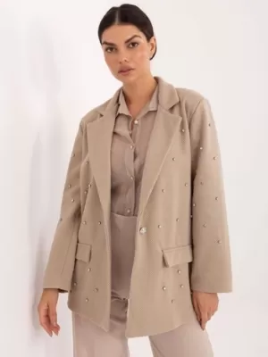 Dámské sako ITALY MODA IT-MA-18365.97 BEIGE