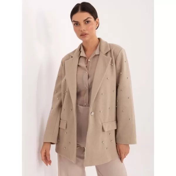  Dámské sako ITALY MODA IT-MA-18365.97 BEIGE 