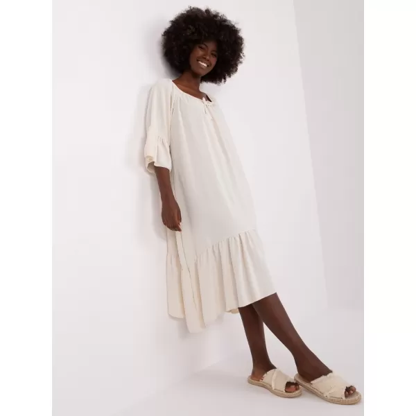  Dámské šaty ITALY MODA DHJ-SK-6057.93 LIGHT BEIGE 