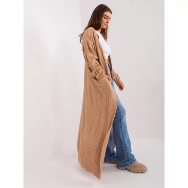 Dámský kardigan WOOL FASHION ITALIA AT-SW-2395.30 CAMEL 