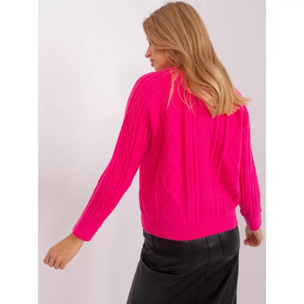  Dámský svetr WOOL FASHION ITALIA AT-SW-2346-2.99P DARK PINK 