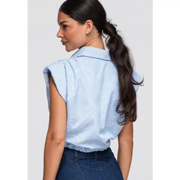  Dámská košile OMBRE OW-SH-E0057 BLUE 