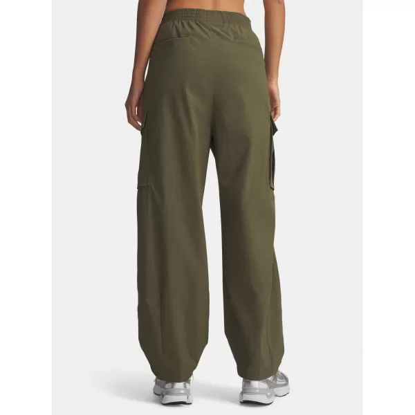  Dámské kalhoty UNDER ARMOUR UA UNSTOPPABLE RSTOP CARGO 6007025-390 ZELENÁ 