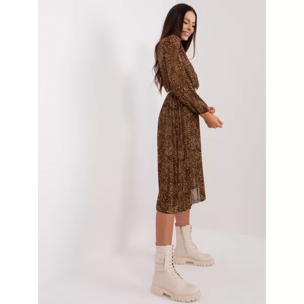  Dámské šaty ITALY MODA DHJ-SK-10536N-3.31X BROWN 