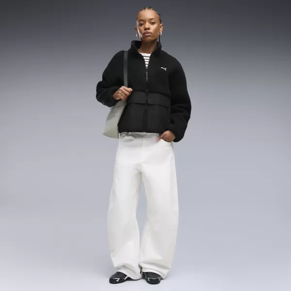  Dámská bunda PUMA RE:FIBRE SHERPA JACKET W 69456701 PUMA BLACK 