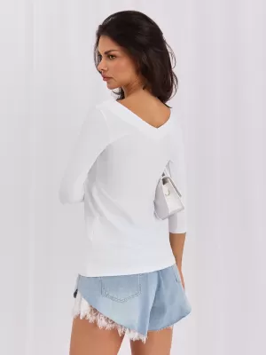 Dámské triko RUE PARIS RV-BZ-A1190.16 WHITE