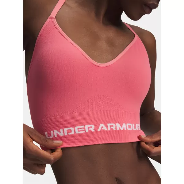  Dámská podprsenka UNDER ARMOUR VANISH SEAMLESS LOW BRA 1384417-600 RŮŽOVÁ 
