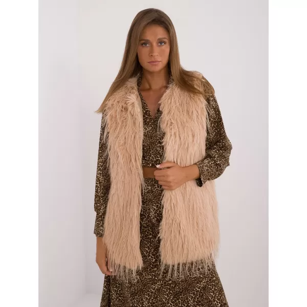  Dámská vesta WOOL FASHION ITALIA AT-KZ-2349-1.49 CAMEL 