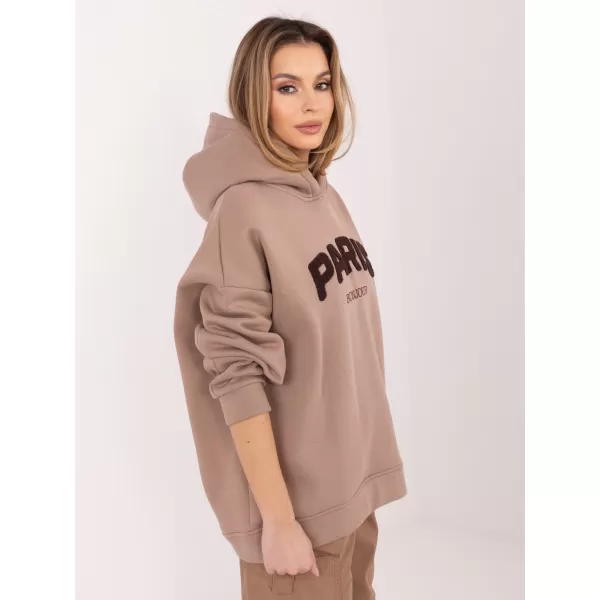  Dámská mikina RUE PARIS RV-BL-A1041.48 DARK BEIGE 