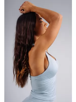 Halter top s vestavěnou podprsenkou NEBBIA PRIMAL 863 LIGHT BLUE