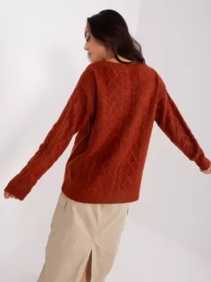 Dámský svetr WOOL FASHION ITALIA AT-SW-2358.31 DARK ORANGE