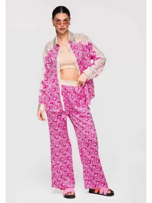 Dámská košile LARICA OW-SH-E0023 FUCHSIA