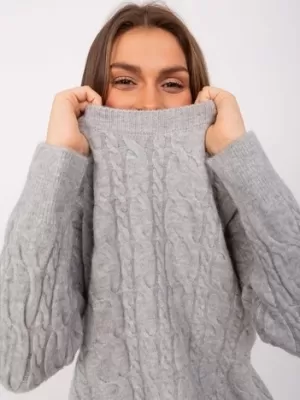 Dámský svetr WOOL FASHION ITALIA AT-SW-2335.27 GRAY