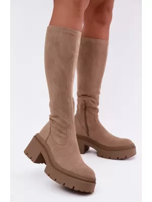 Dámské kozačky BOTO 9671A-1 KHAKI